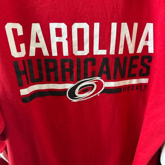 NHL Apparel Carolina Hurricanes 2XL Red, White & Grey Long Sleeve Tee NWT - Picture 4 of 12